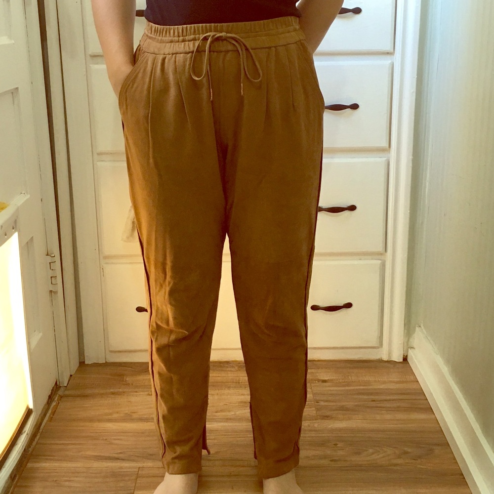 Anthropologie Real Leather Pants